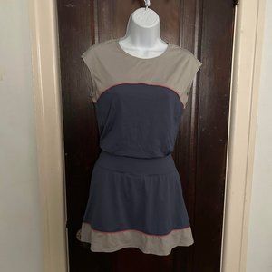 LIJA Tennis Set with Tank and Skort in Blue/Gray Size M/L